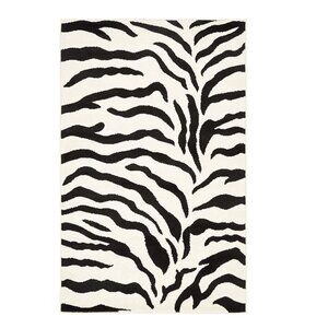Unique Loom Zebra Wildlife Rug  Size: 3X5 FT